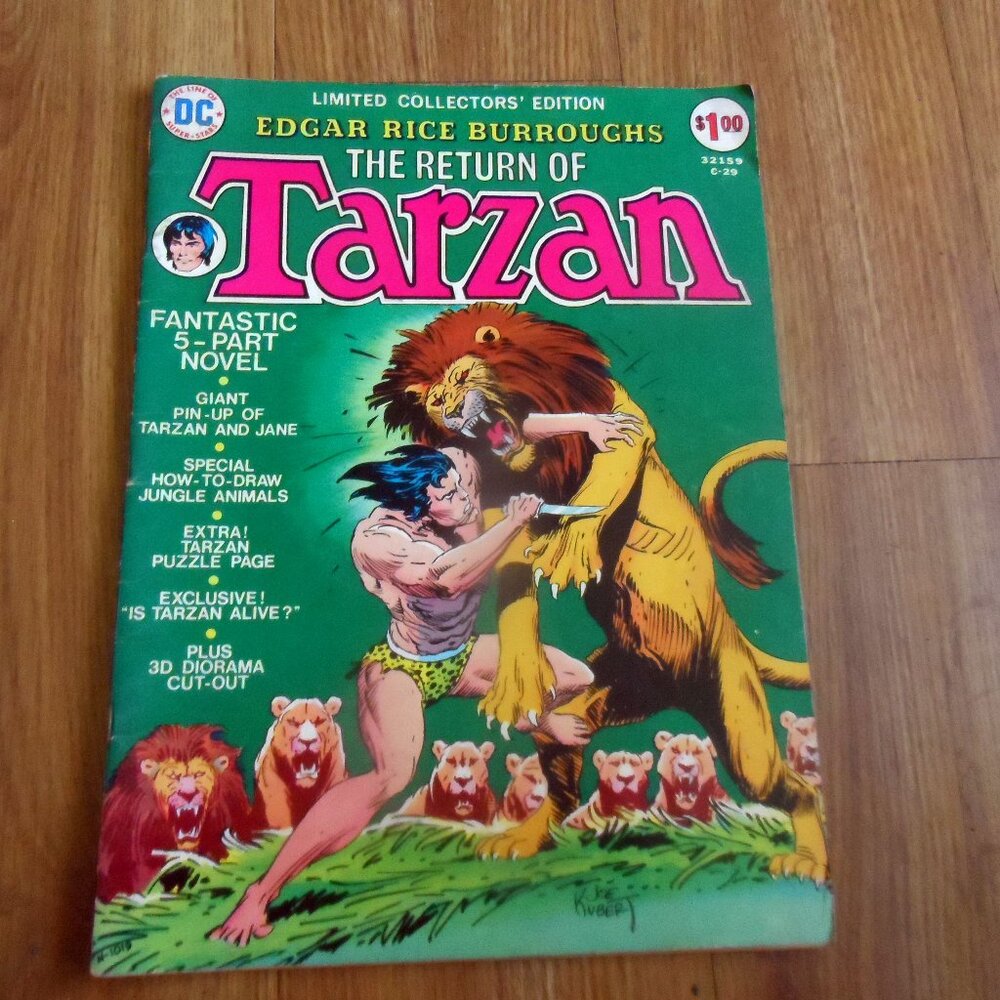 1974 The Return of Tarzan Limited Collectors' Edition Large Comic Book (36cm X 2